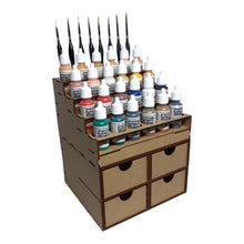 Charger l'image dans la galerie, Rangement peintures Vallejo et quatre petits tiroirs