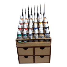 Charger l'image dans la galerie, Rangement peintures Vallejo et quatre petits tiroirs