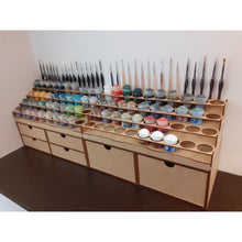 Charger l'image dans la galerie, Bureau complet peintures Citadel 80 pots 6 tiroirs