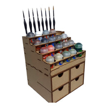 Load image into Gallery viewer, Citadel paints rack and four small drawers
