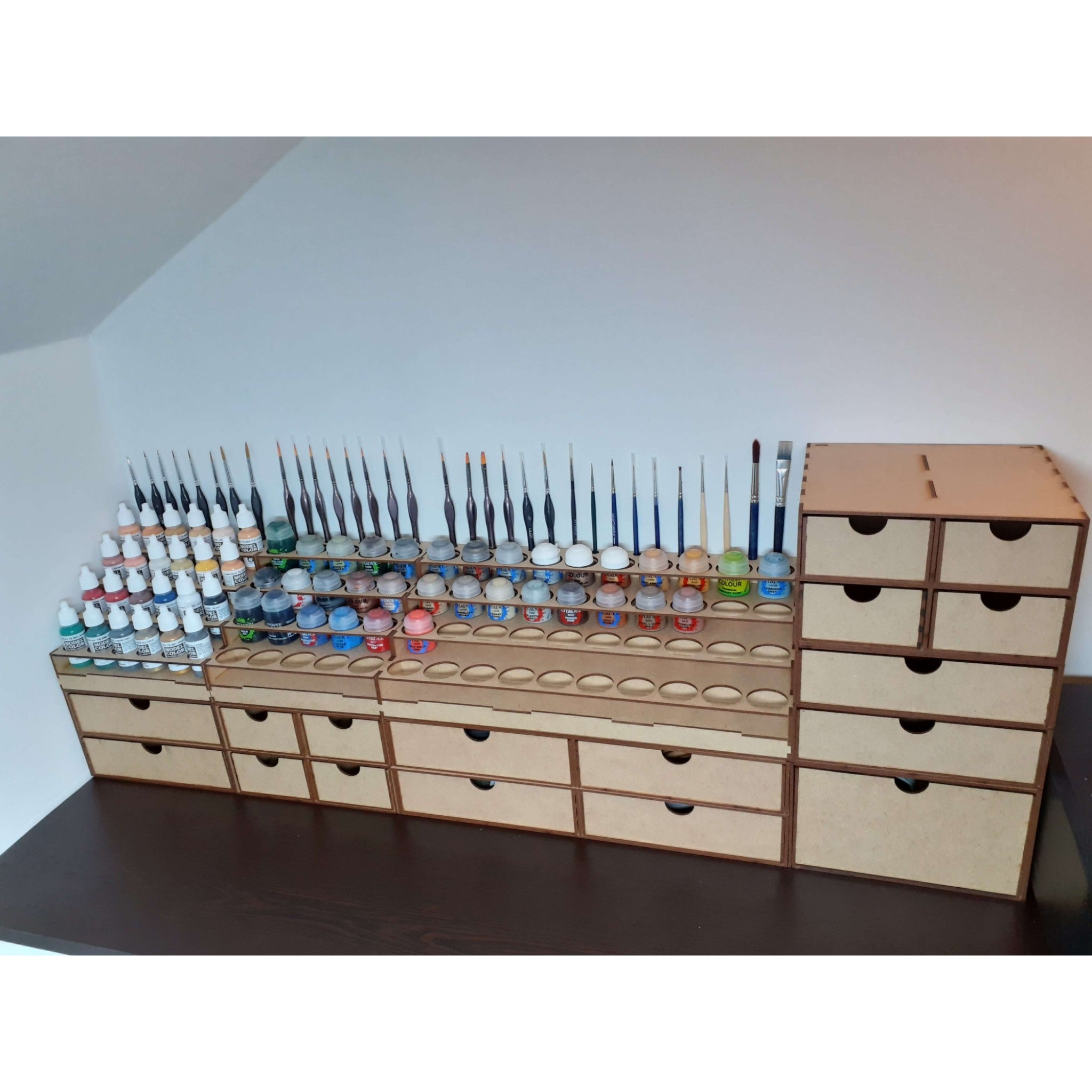 Grand rangement peintures Vallejo et quatre tiroirs – Hobby Glory