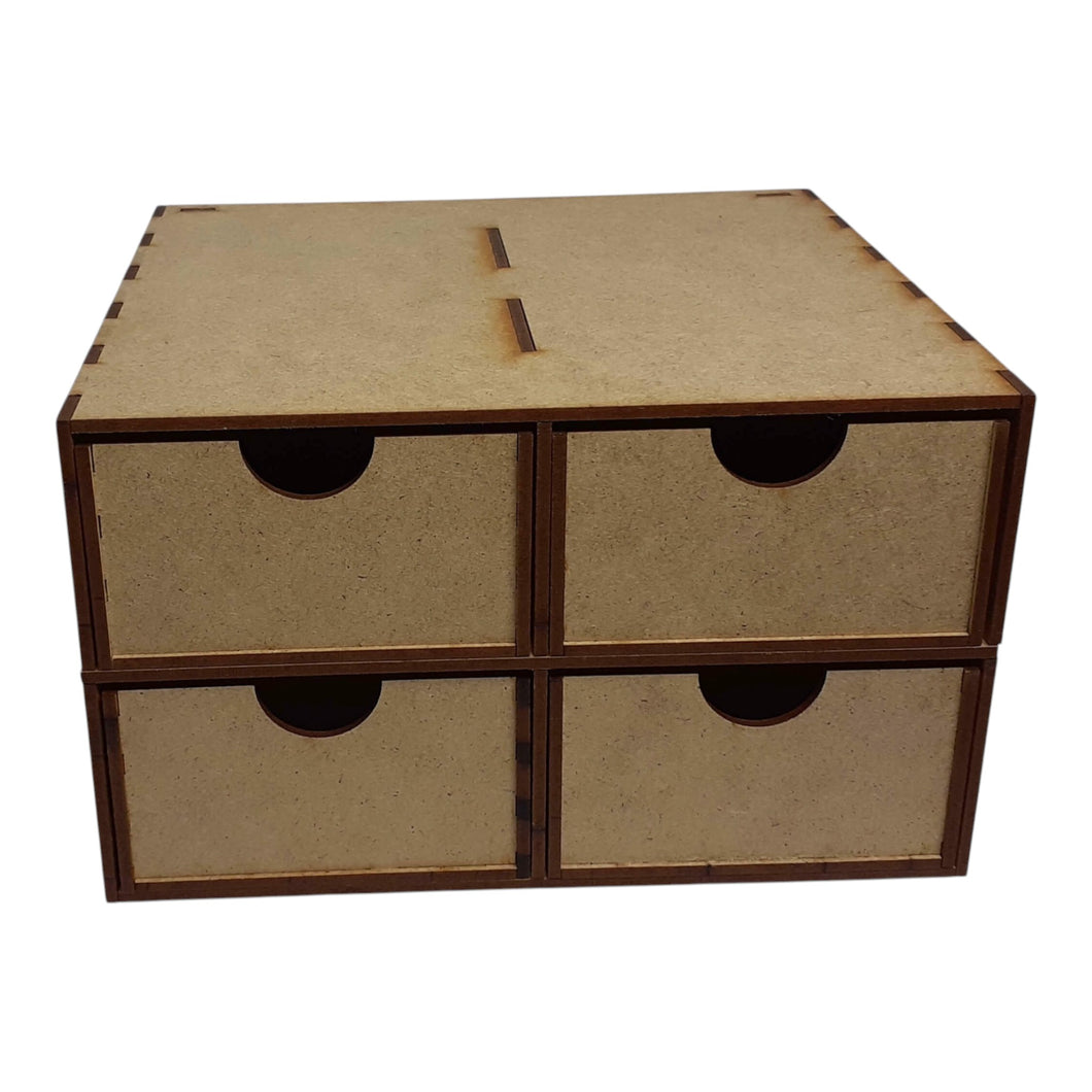 Système de rangement quatre petits tiroirs