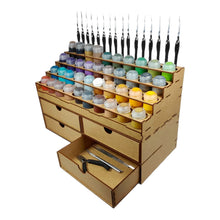 Load image into Gallery viewer, Large Citadel paints rack and four large drawers
