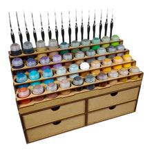 Load image into Gallery viewer, Large Citadel paints rack and four large drawers
