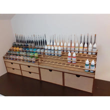 Charger l'image dans la galerie, Bureau complet Citadel 40 pots Vallejo 52 pots 6 tiroirs

