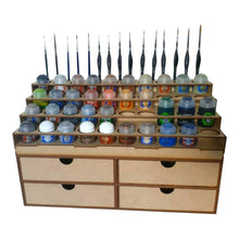 Load image into Gallery viewer, Large Citadel paints rack and four large drawers
