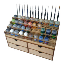 Load image into Gallery viewer, Large Citadel paints rack and four large drawers
